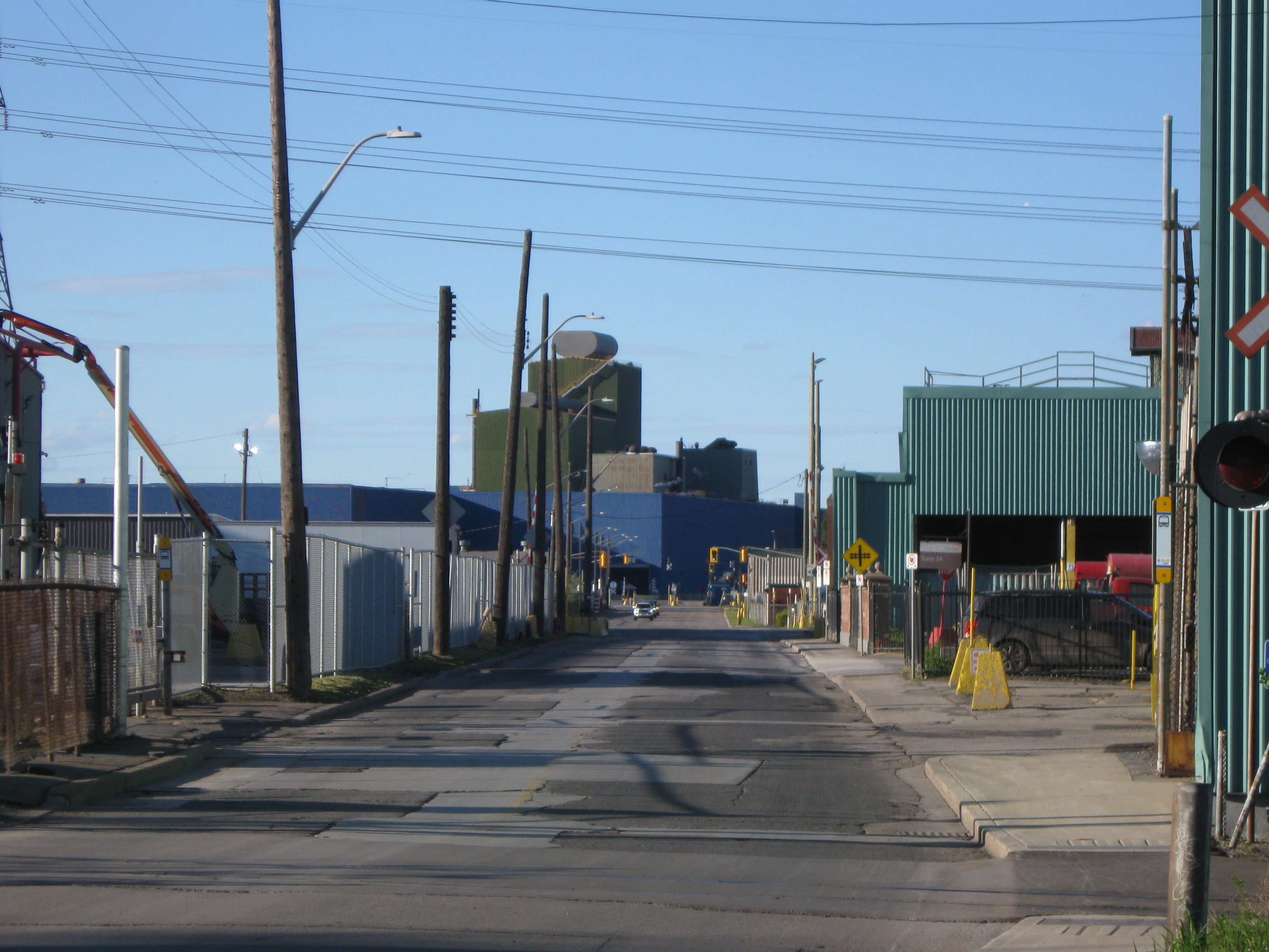 a street in hamiltons industrial east. supposedly dangerous.